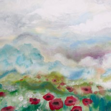 Emerald Field of Poppies