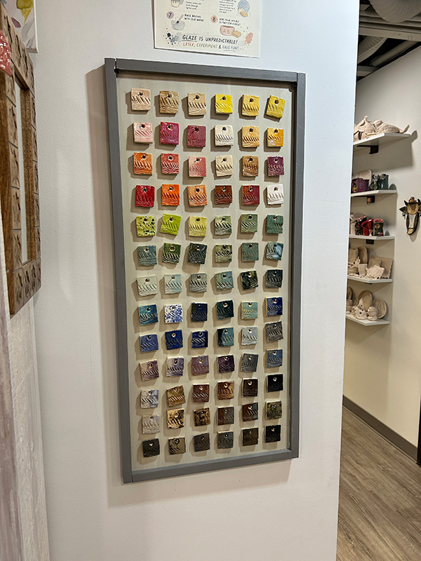 Kiln dried paint samples